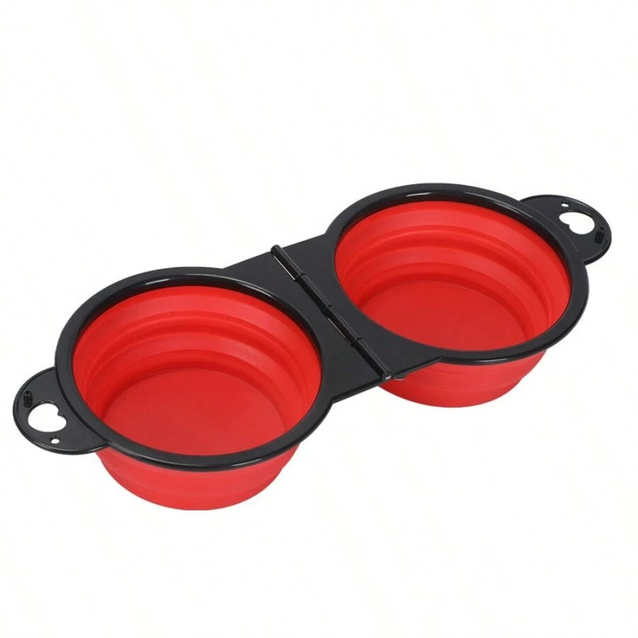 Travel Foldable Double Dog Bowl