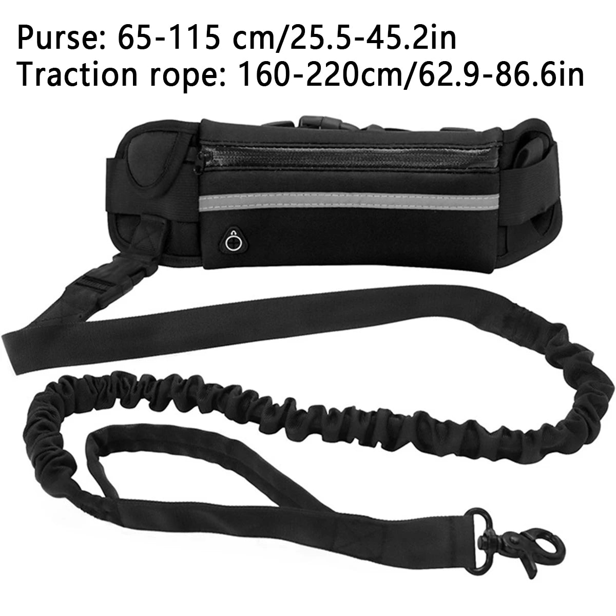 Hands-Free Reflective Dog Lead with Waist Belt