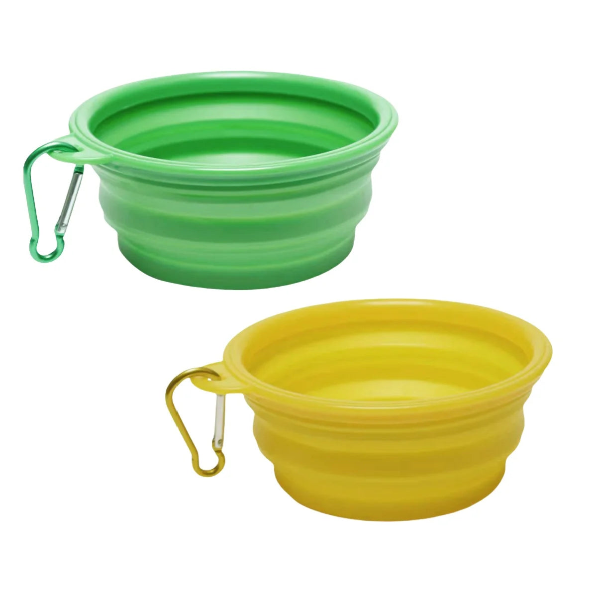 2-Pack Collapsible Silicone Pet Bowls