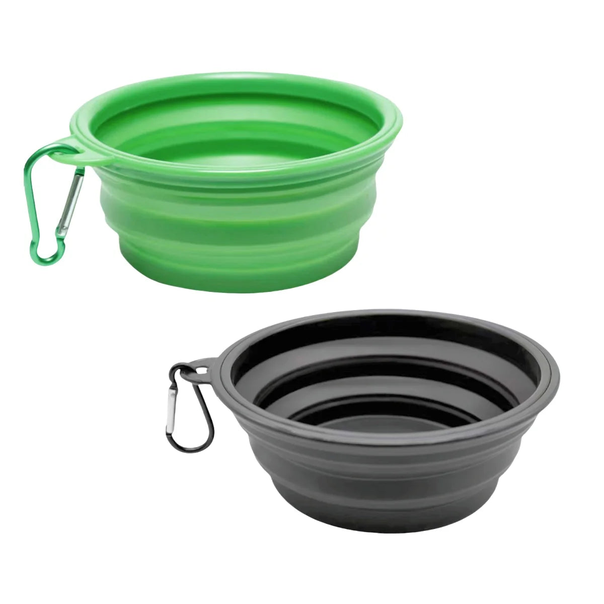 2-Pack Collapsible Silicone Pet Bowls