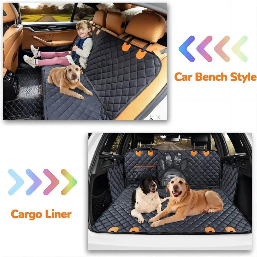 PawGuard™ Deluxe 4-in-1 Waterproof Dog Car Seat Hammock