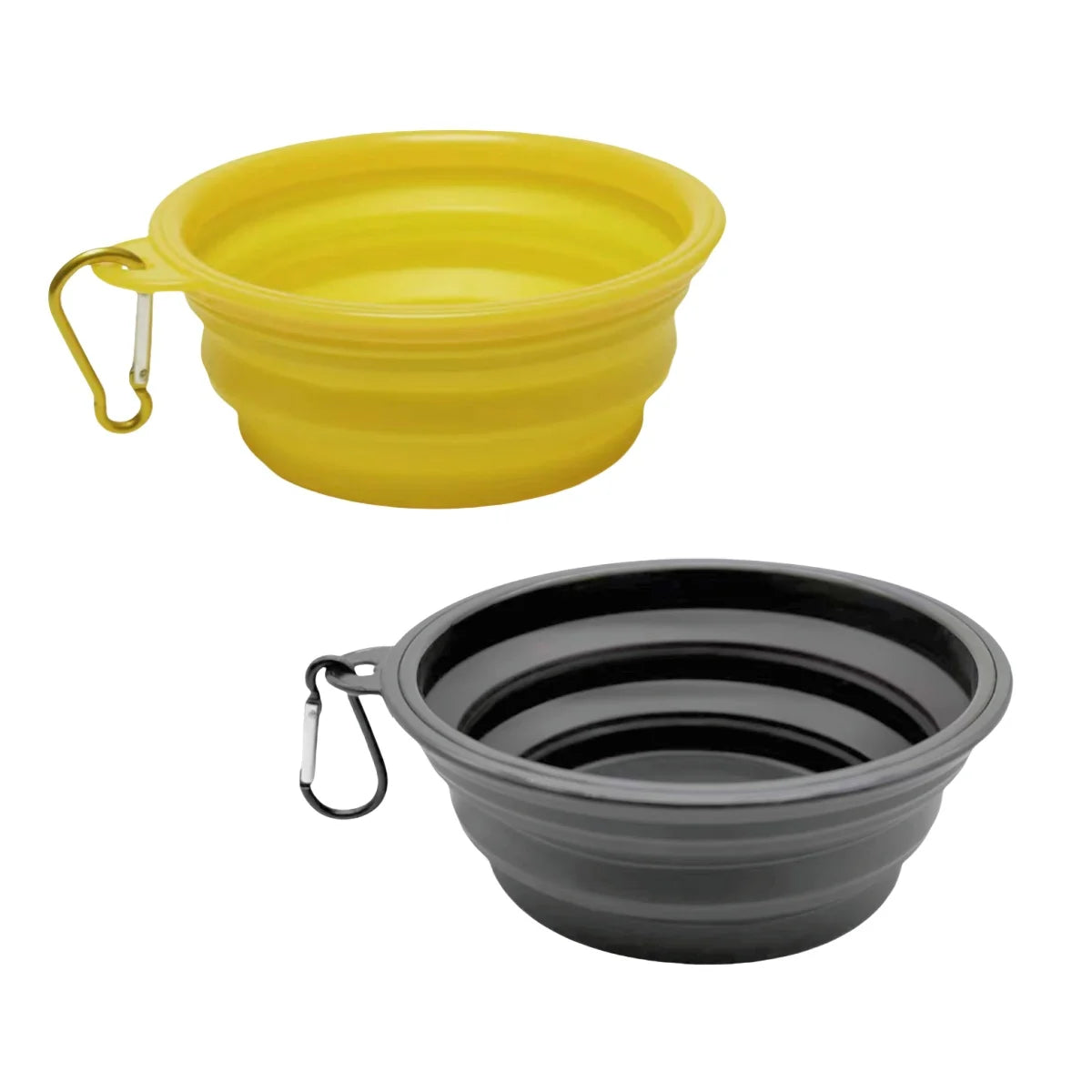 2-Pack Collapsible Silicone Pet Bowls