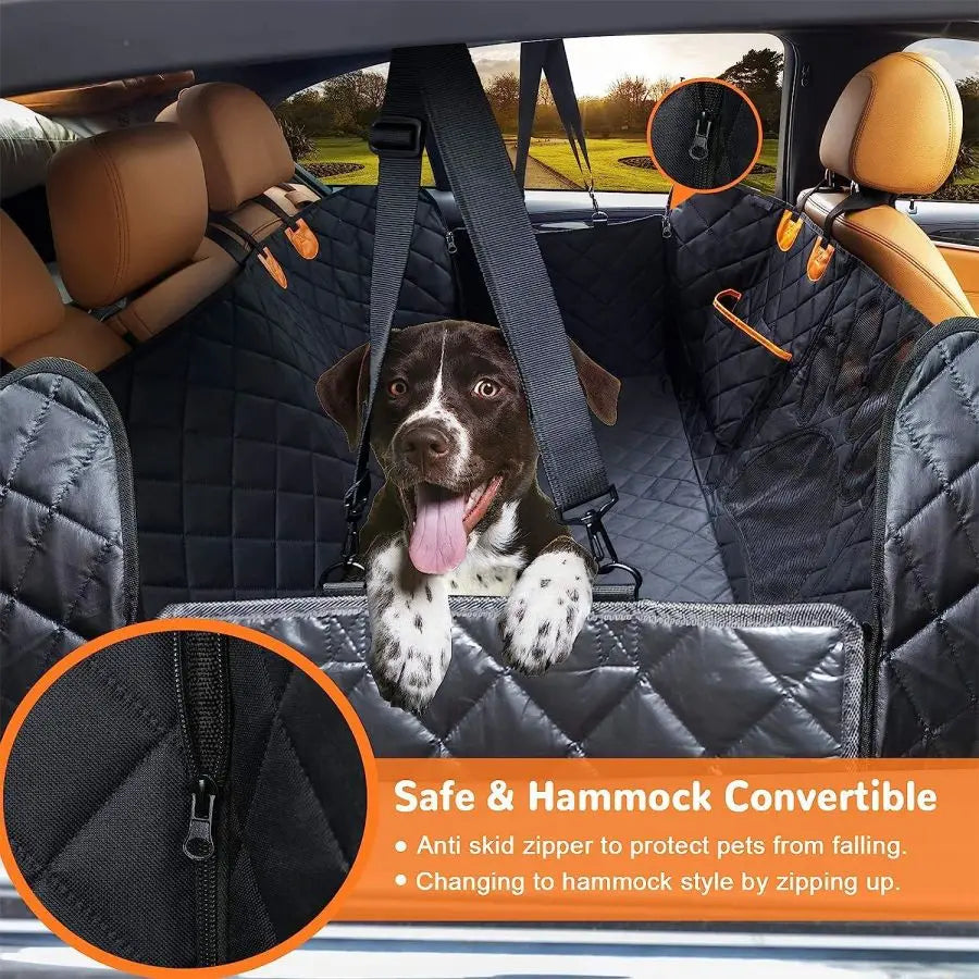 PawGuard™ Deluxe 4-in-1 Waterproof Dog Car Seat Hammock